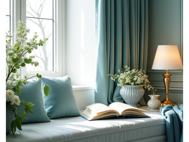 A beautifully composed room vignette with elegant decor and natural light.